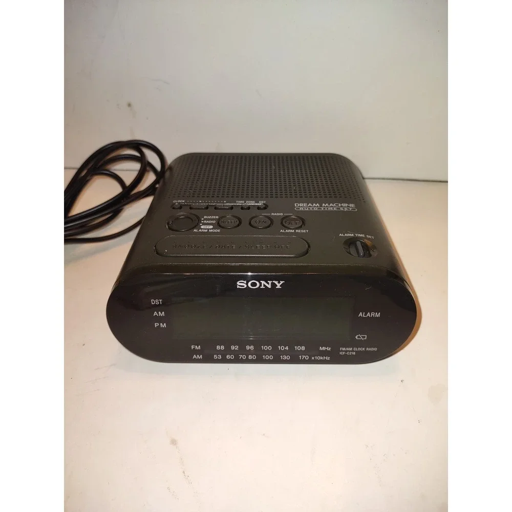 Sony Dream Machine ICF-C210 AM FM Digital Clock Radio Snooze Alarm Time Set